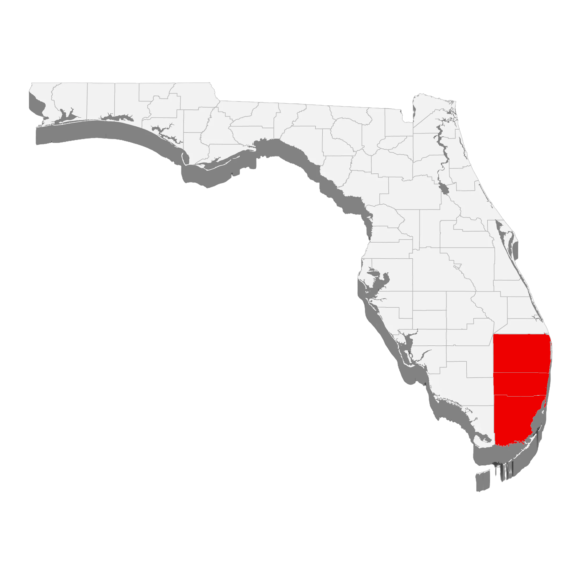 Map of services areas